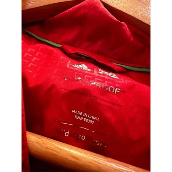 Adidas Windbreaker Red Jacket Size Large - Picture 5 of 5